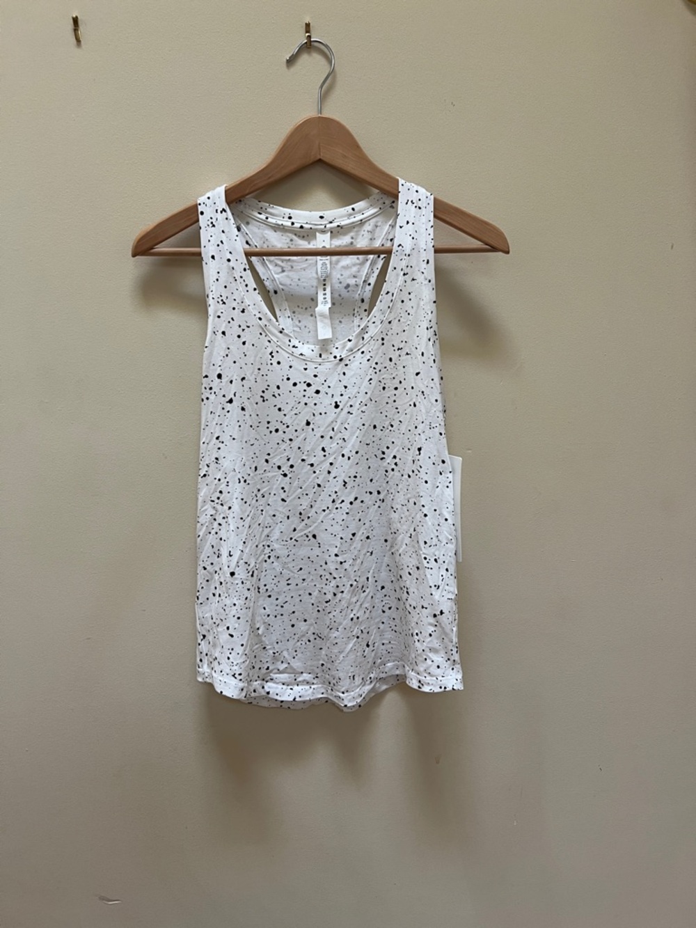 lululemon athletica Love Tank White Black Speckle Print NWT price firm